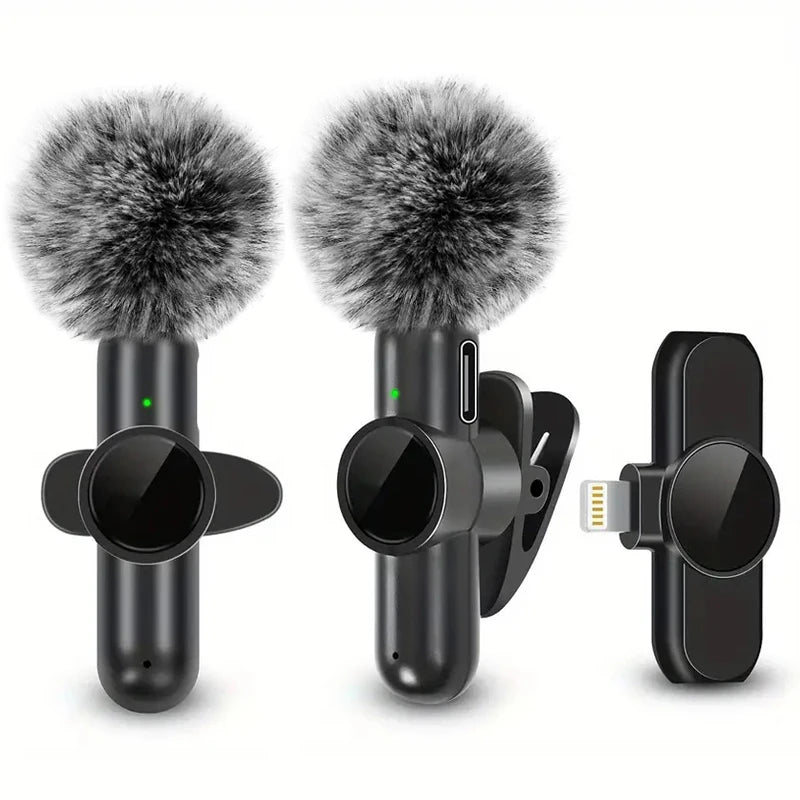 Wireless Lavalier Microphone | Noise Reduction Mini Mic for iPhone & USB-C