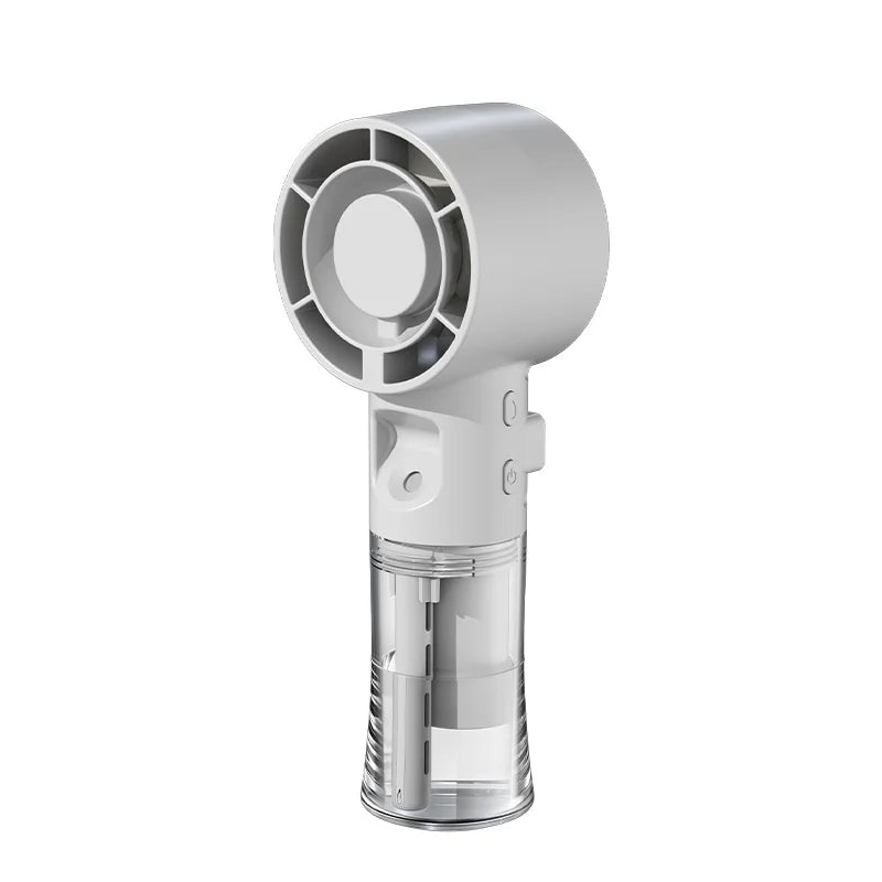 Portable Handheld Turbo Mist Fan – USB Rechargeable Cooling Fan