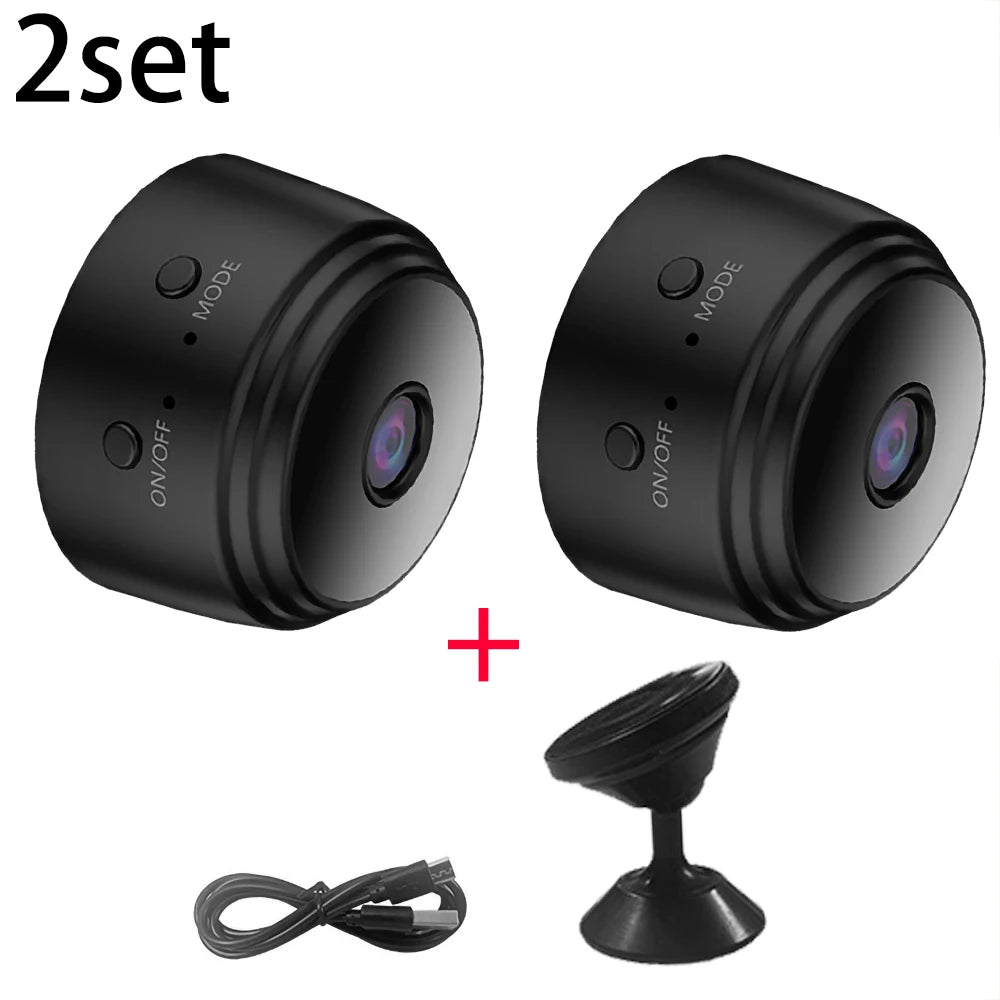 2pcs A9 Mini Camera Wifi Wireless IP Security Video Camcorders Night Vision Mobile Camera Video HD 1080P Surveillance Smart Home