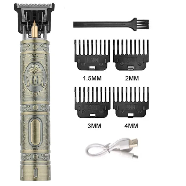 T9 Vintage Cordless Hair Trimmer | Professional Beard & Hair Clipper