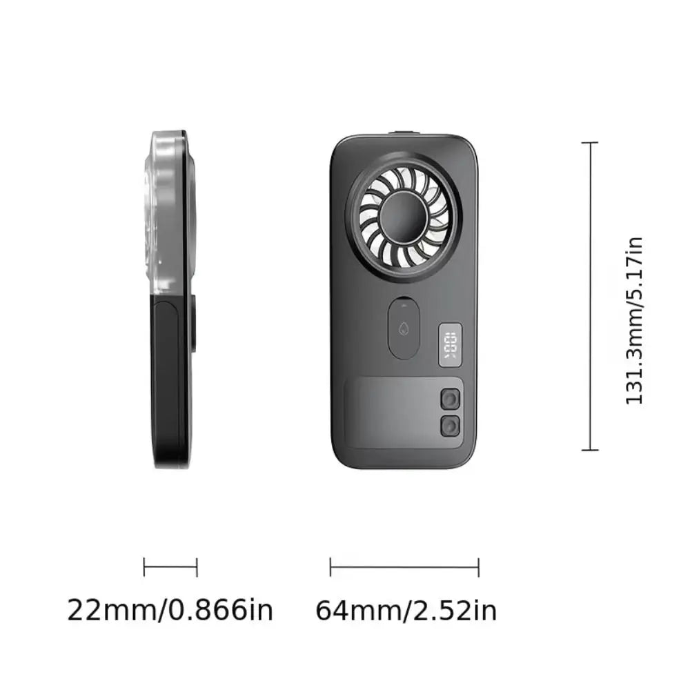Portable Mini Handheld Mist Fan – Rechargeable Cooling Fan with Water Spray