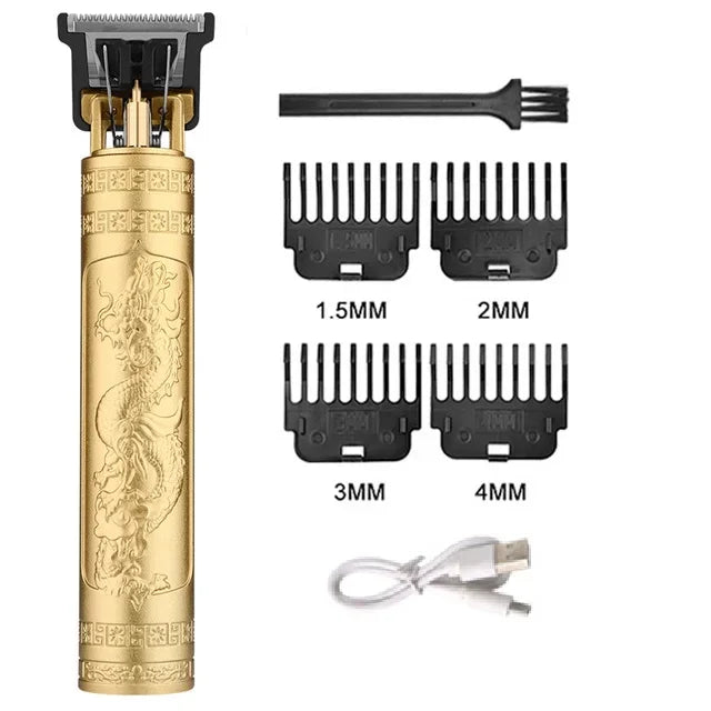 T9 Vintage Cordless Hair Trimmer | Professional Beard & Hair Clipper