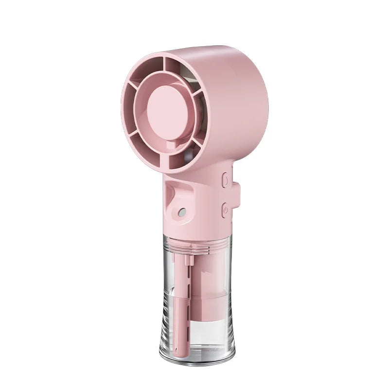 Portable Handheld Turbo Mist Fan – USB Rechargeable Cooling Fan