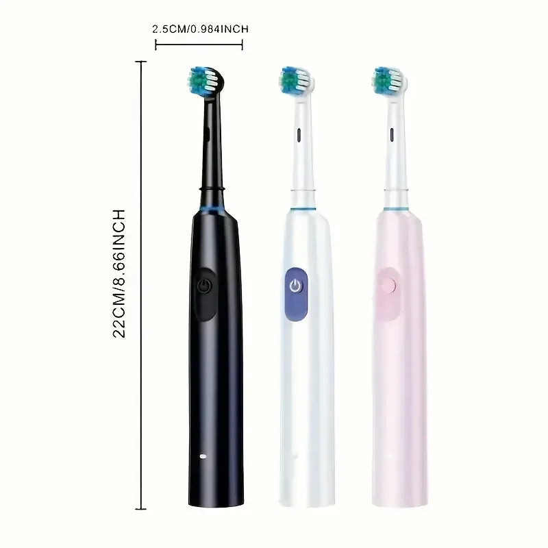 Electric Toothbrush Rotary Rechargeable Electric Toothbrush for Adults Rotating Electric Toothbrushes with 8 Soft Brush Heads