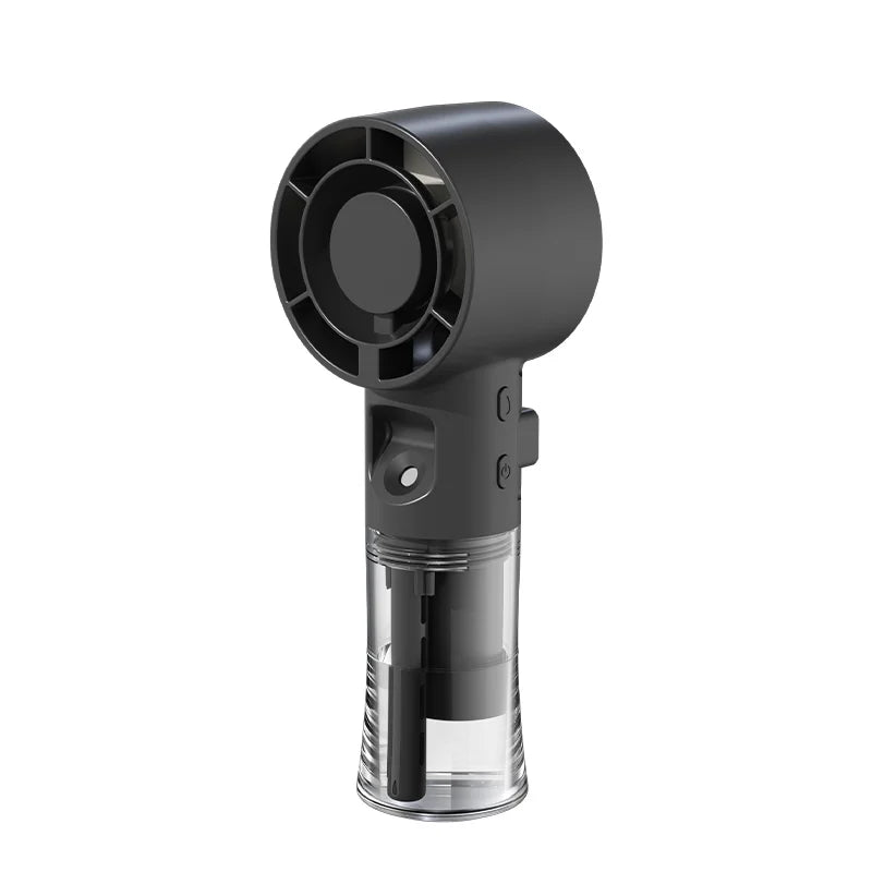 Portable Handheld Turbo Mist Fan – USB Rechargeable Cooling Fan