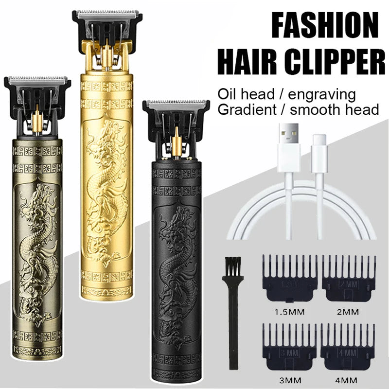 T9 Vintage Cordless Hair Trimmer | Professional Beard & Hair Clipper